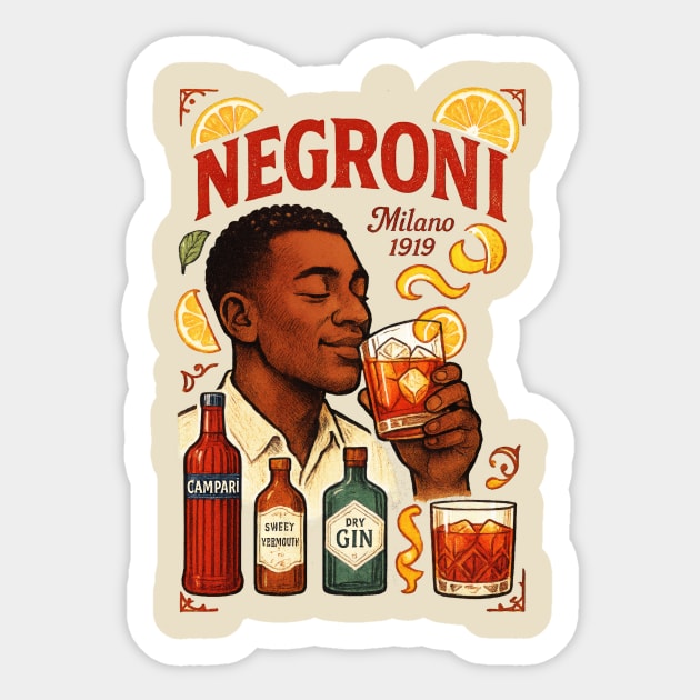 Negroni cocktail Sticker by Dr. Cork